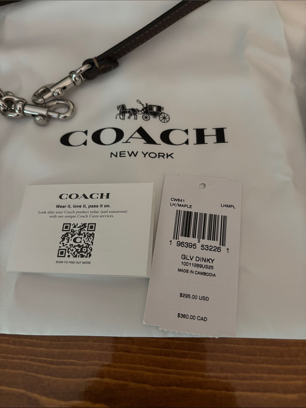 NWT Coach Dinky Bag in Maple - Picture 9 of 9